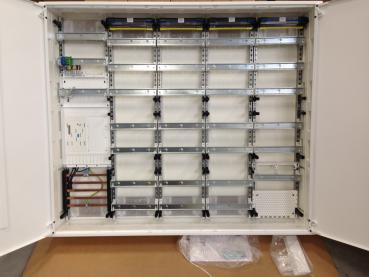 F-tronic Zählerschrank 1x eHZ Zählerfeld mit Datenschnittstelle + 3x Verteilerfeld + 1x Verteilerfeld mit APZ, 5-feldrig